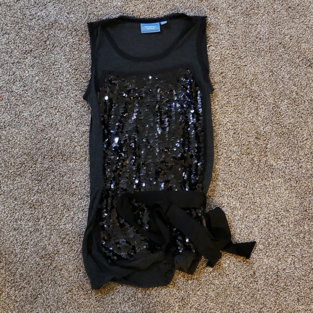 Simply Vera Wang - No Sleeves Sequined Top
